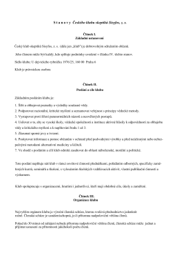 Stanovy Česk&eacute;ho klubu skeptiků Sisyfos, z. s.