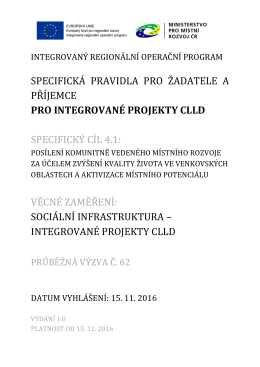 Specifick&aacute; pravidla pro žadatele a př&iacute;jemce_v&yacute;zva č.