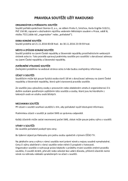 pravidla soutěže už&iacute;t rakousko