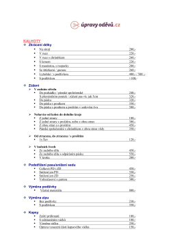 Cen&iacute;k na&scaron;ich služeb