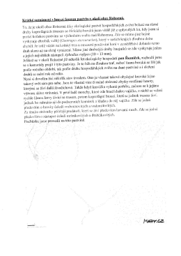 Page 1 Kr&aacute;tk&eacute; sezn&aacute;men&iacute; s VZI I1 astvin v okol&iacute; obce Rohozn&aacute;. To