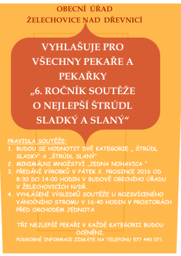 zde ke stažení - Obec Želechovice nad Dřevnicí
