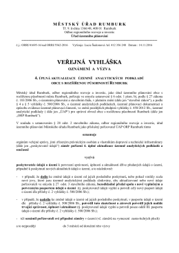 Veřejná vyhláška MěÚ Rumburk
