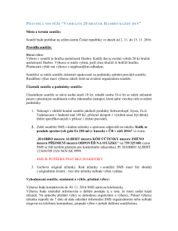 Pravidla soutěže Albert/Hasbro 2016