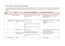 1 Příloha č. 22 ŘÍZENÍ A NASTAVENÍ KONTROLNÍCH
