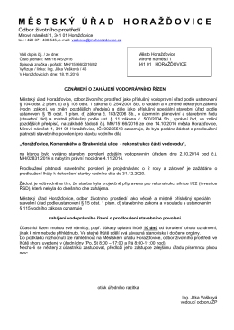 Horažďovice Komenského a Strakonická ulice
