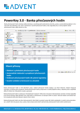 PowerKey 3.0 - Banka přesčasových hodin