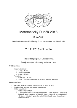 Matematický Dubák 2016