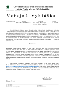 Veřejná vyhláška - Český báňský úřad