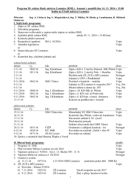 Program k 50. RML, dne 14.11.2016