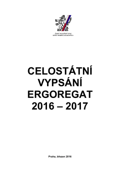 18.10.2016 Vypsání ergo 2016 - 2017