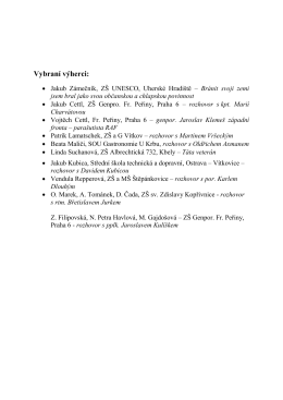 Vybran&iacute; v&yacute;herci: