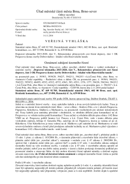 Veřejná vyhláška - Královo Pole