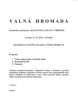 Valná hromada honebního společenstva