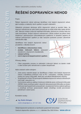 Řešení dopravních nehod - Centrum dopravního výzkumu, vvi