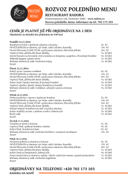 rozvoz poledního menu