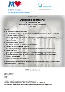 Konference - Masarykovo gymnázium, Střední zdravotnická škola a