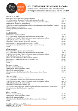 Zobrazit polední menu