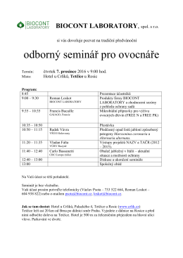 odborný seminář pro ovocnáře