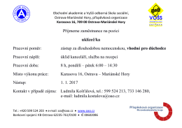 uklízeč/ka - Obchodní Akademie Ostrava
