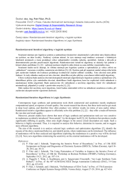 Randomizované iterativní algoritmy v logické syntéze