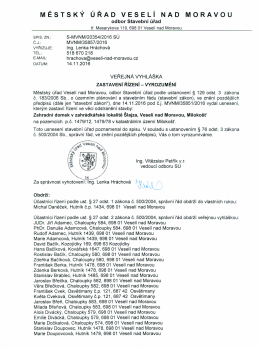 Veřejná vyhláška-zastavení řízení-vyrozumění