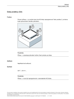 Doba prodlevy (G4) - Siemens Industry Online Support