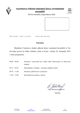 zde - Tauferova středn&iacute; odborn&aacute; &scaron;kola veterin&aacute;rn&iacute; Kroměř&iacute;ž