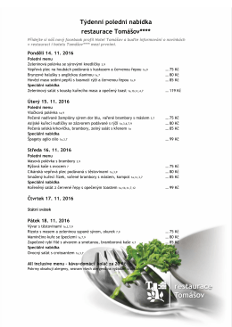 Polední menu na týden 14.11.