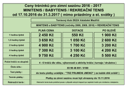 2 450 Kč 550 Kč 1 900 Kč 3 650 Kč 1 050 Kč 2 600 Kč 4 900 Kč 1
