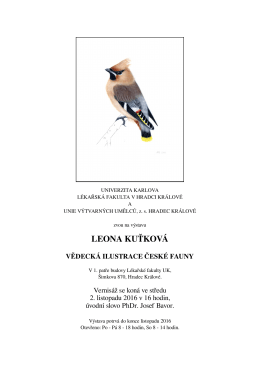 leona kuťková vědecká ilustrace české fauny