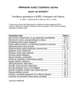 Přípravný kurz - český jazyk(52 kB, )