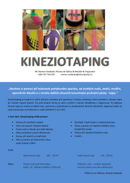 kineziotaping - Svět pod Palmovkou