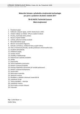 Stroj&iacute;rensk&aacute; technologie