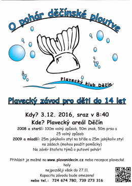 Page 1 Kdy? 3. 12. 2016, sraz v 8:40 Nº Nº 4° Kde? Plavecký areál