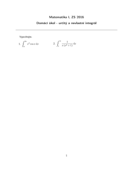 Matematika I, ZS 2016 Dom&aacute;c&iacute; &uacute;kol