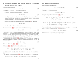 Richardson pro soustavy s obecnou maticí