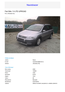 Nautobazar - Fiat Stilo 1.9 JTD UPROAD