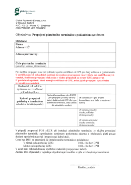 Page 1 Global Payments Europe, s.r.o. V Olšinách 80/626 PSČ: 100