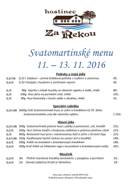 Svatomartinské menu 11.