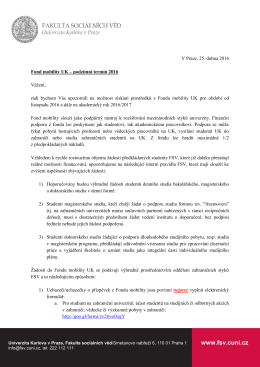 Fond mobility UK - podzimn&iacute; kolo 2016