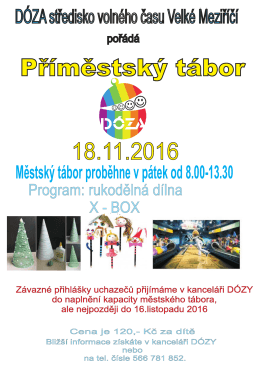 Příměstský tábor 18 11 2016