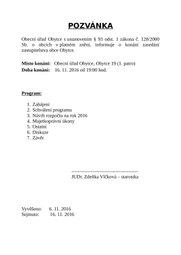 pozvánka