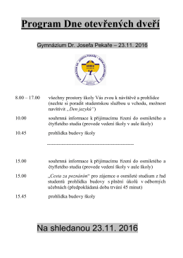 Příloha * - Gymnázium Dr.J.Pekaře