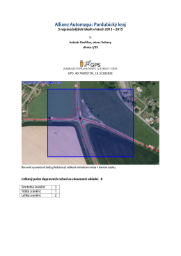 Allianz Automapa: Pardubick&yacute; kraj