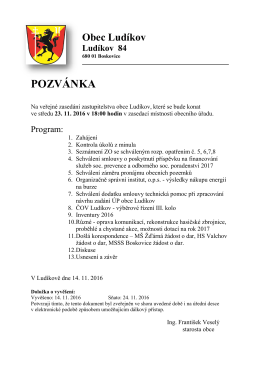 pozvánka - Obec Ludíkov