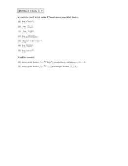 DOM&Aacute;C&Iacute; &Uacute;KOL Č. 7 Vypočtěte (teď, když zn&aacute;te l`Hospitalovo