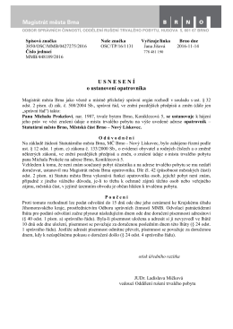 USNESEN Í o ustanovení opatrovníka