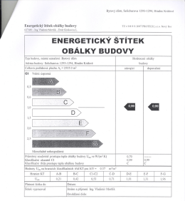 ENERGETICKÝ ŠTíTEK OBÁLKY BUDOVY