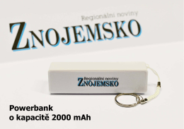 Powerbank o kapacitě 2000 mAh